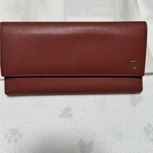 Gucci Leather Continental Wallet with Gold Logo